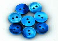 buttons dyed with woad