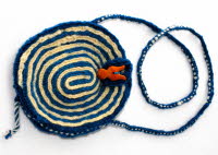 woad dyed lucet bag
