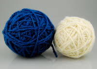 handspun dyed with woad