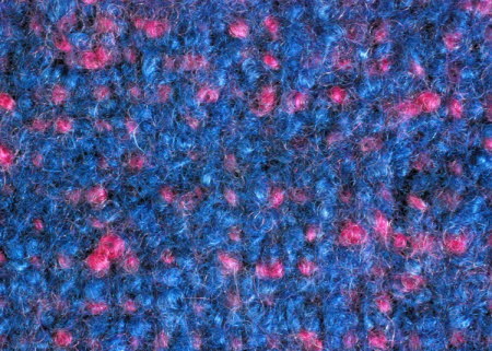 felted woad/cochineal weave
