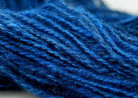 Lincoln wool dyed with woad