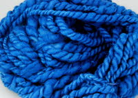 chunky handspun dyed with woad